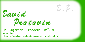 david protovin business card